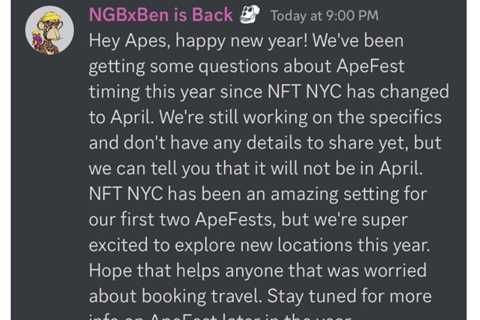 ApeFest 2023 Detaches Itself From NFT.NYC To Explore New Locations