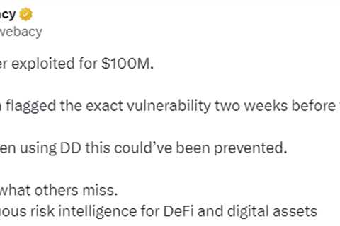 Webacy: “Our System Flagged Balancer Vulnerability Two Weeks Before the Hack”