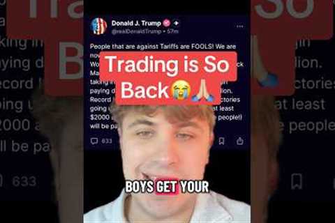 Trading and Crypto Are So Back😭🙏🏼